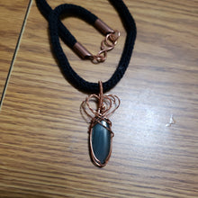 Load image into Gallery viewer, Copper Wrap Labradorite Pendant Heart Bale