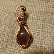 Load image into Gallery viewer, Amethyst Copper Wire Wrap  Pendant