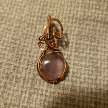 Load image into Gallery viewer, Amethyst Copper Wire Wrap  Pendant