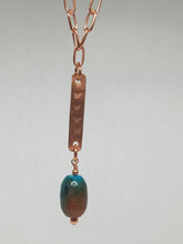 Load image into Gallery viewer, Butterfly Tab Necklace with Dragon Scale Bead