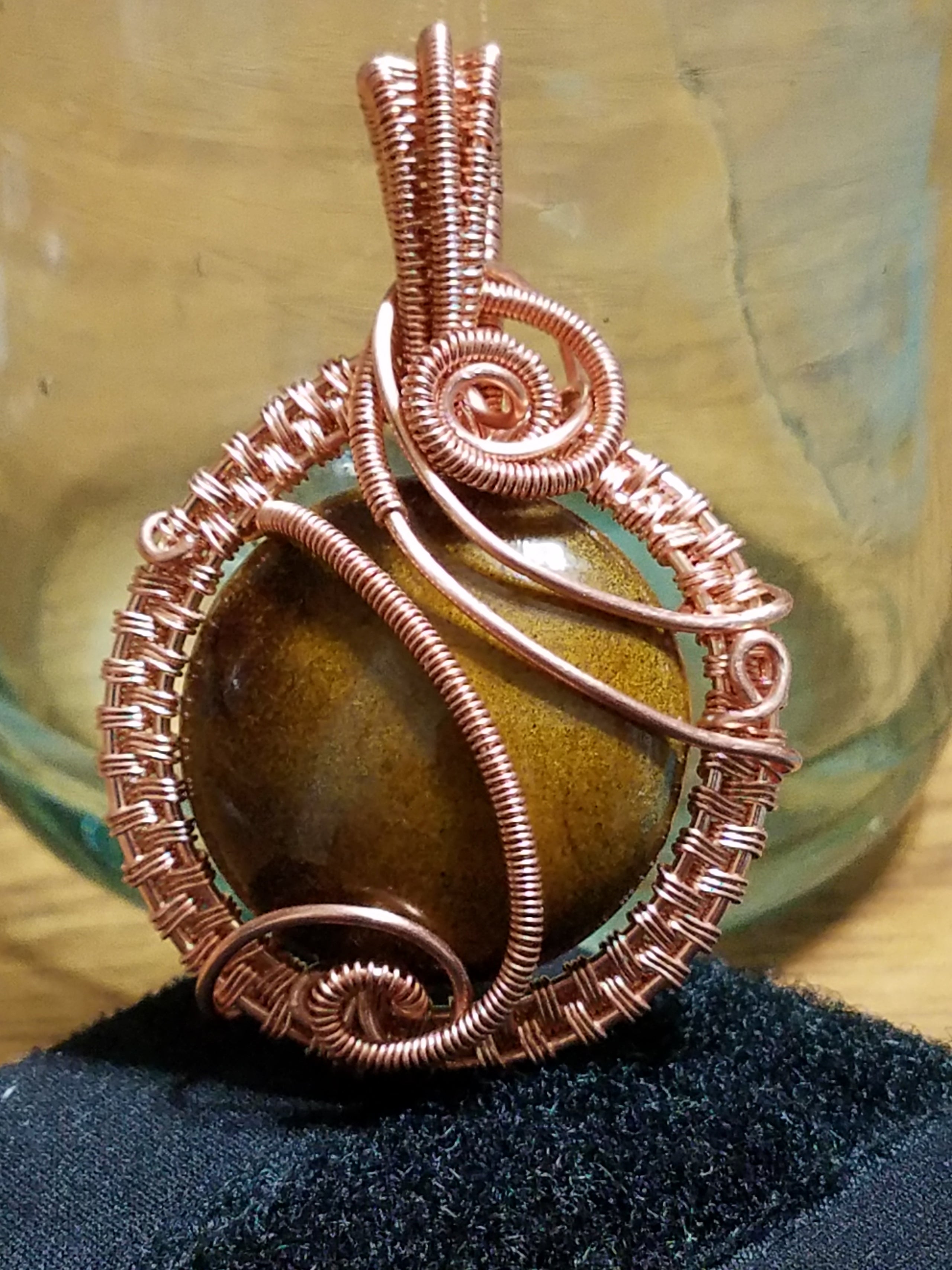 Woven Copper Pendants