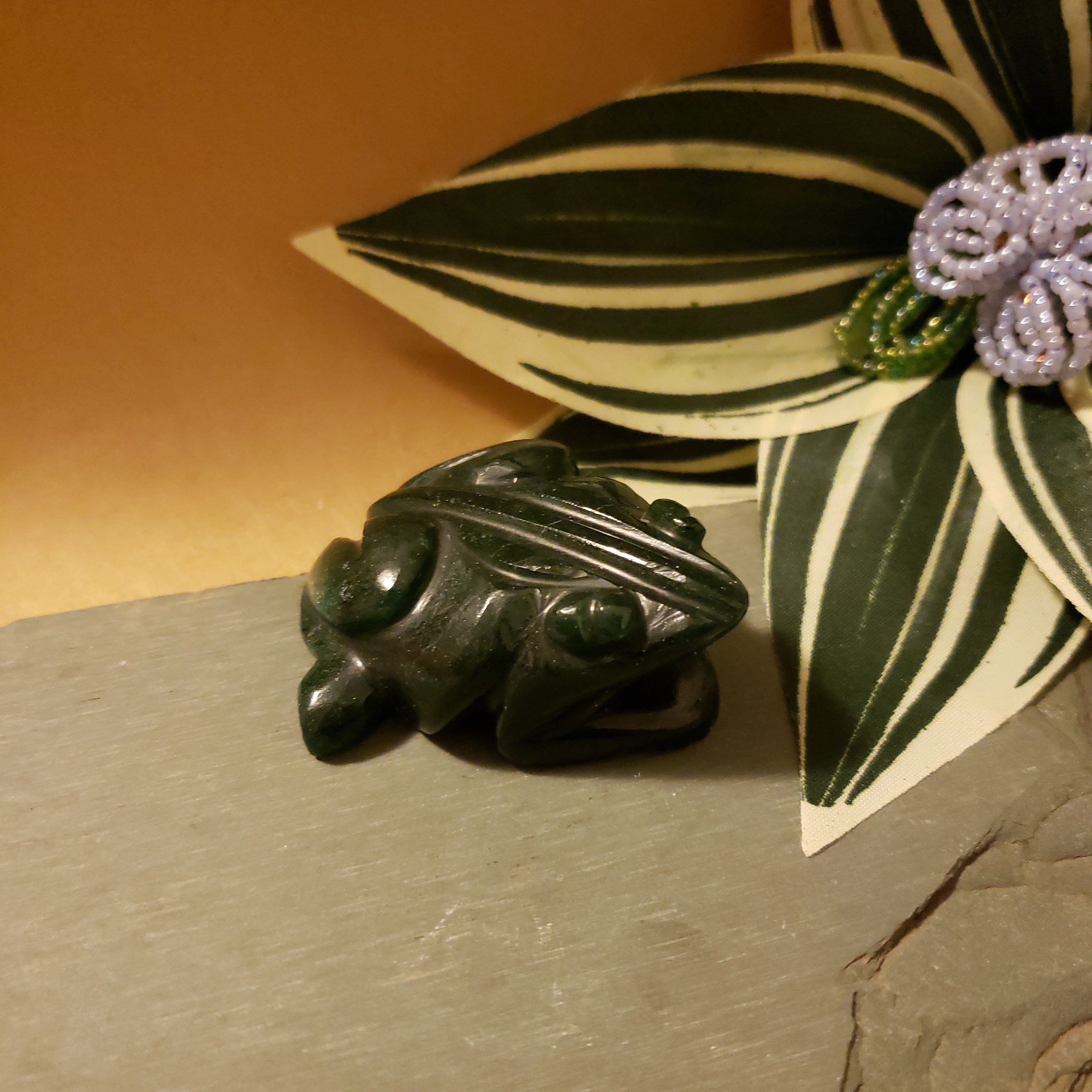 Carved Crystal Frog