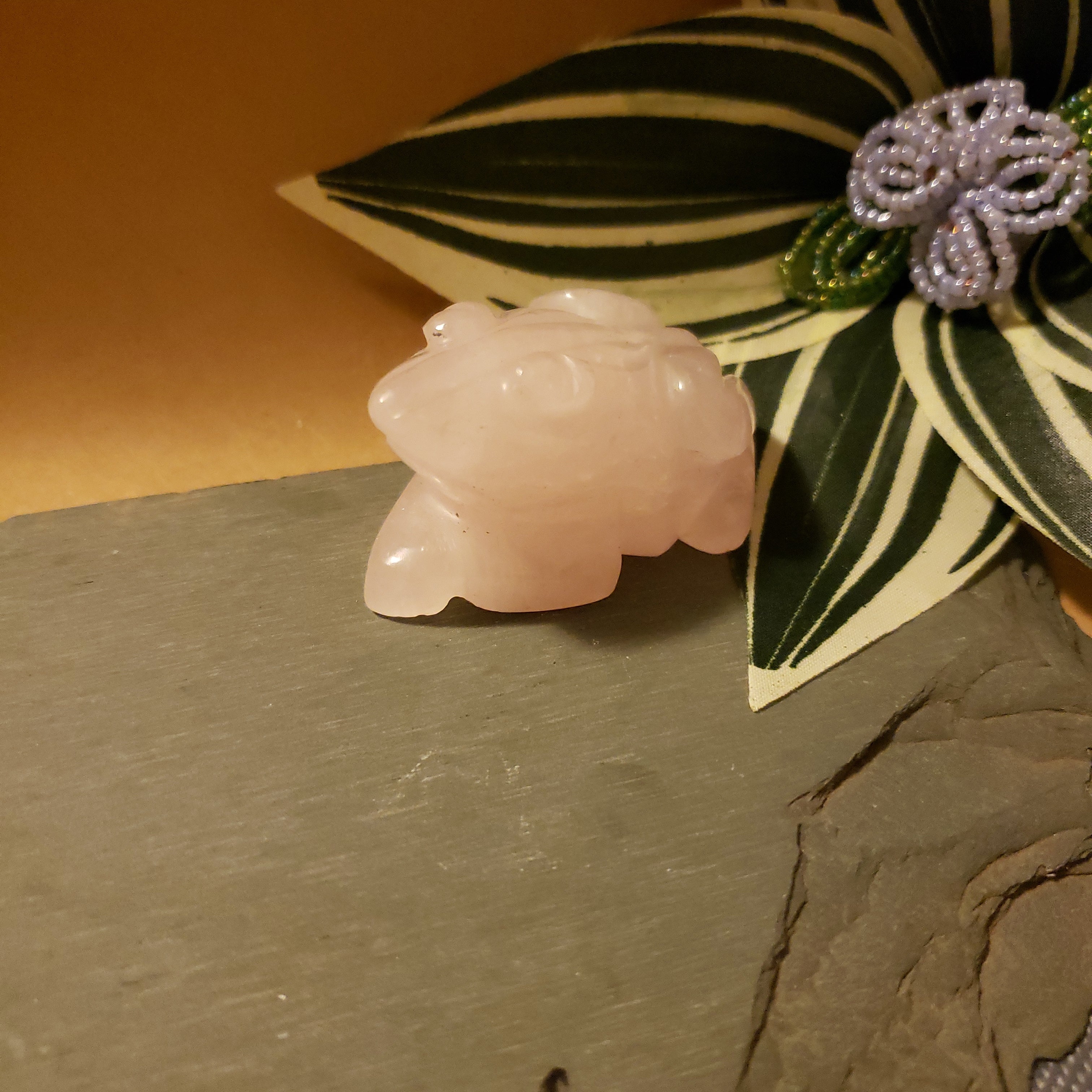 Carved Crystal Frog