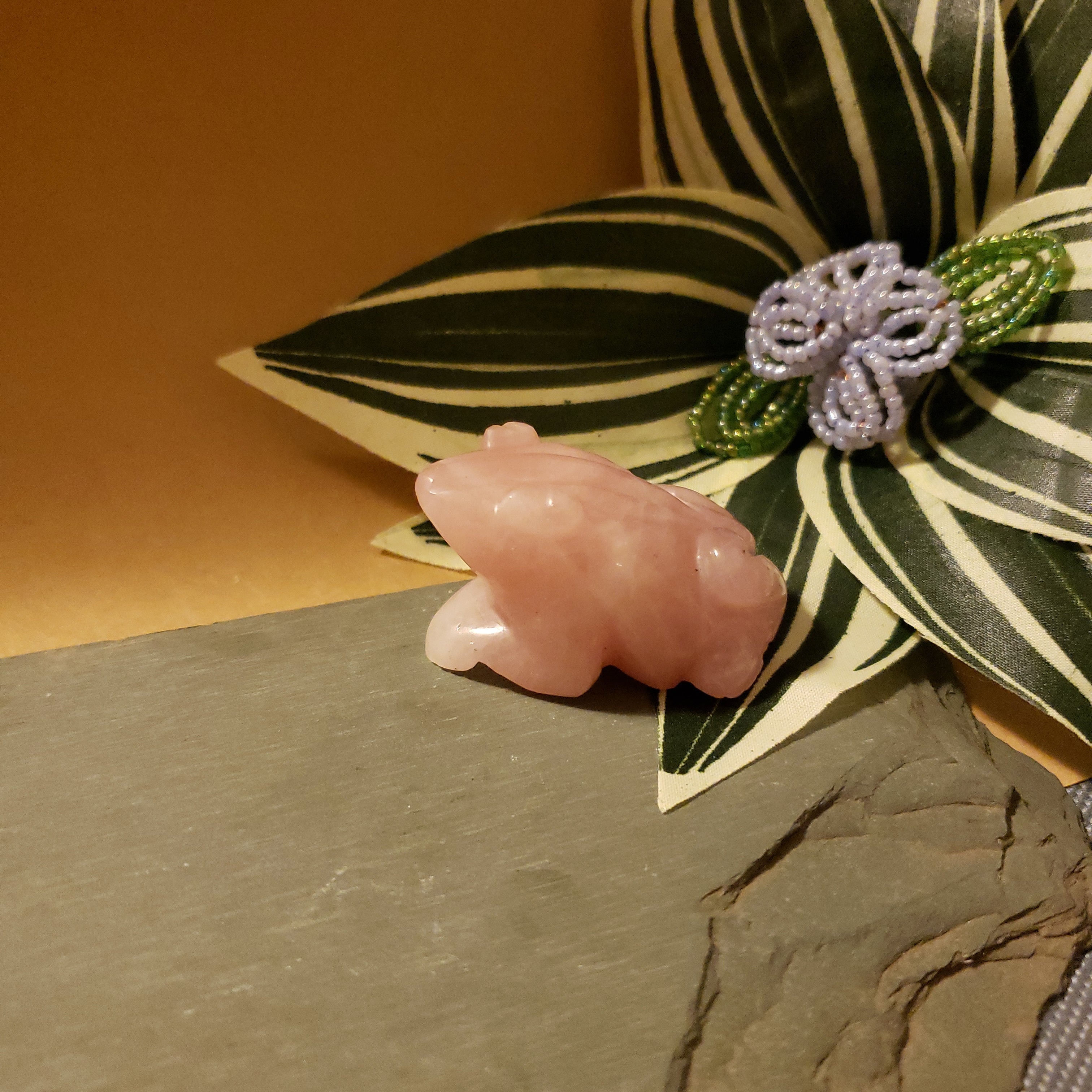 Carved Crystal Frog