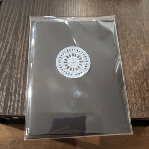 Card handmade black foil mandala small