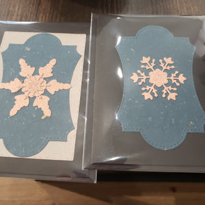 Copper glitter snowflake kraft card