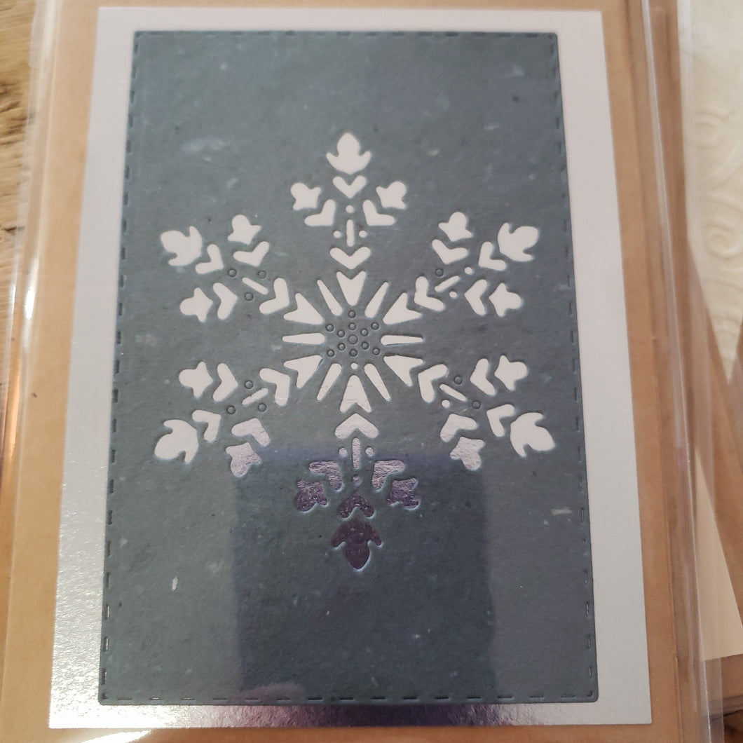 Snowflake card hollow cut