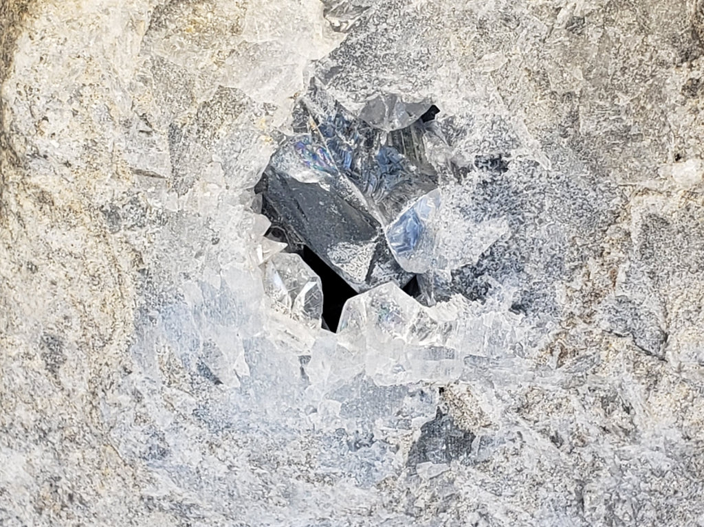 Large Natural Blue Calcite Egg Crystal Cluster Specimen