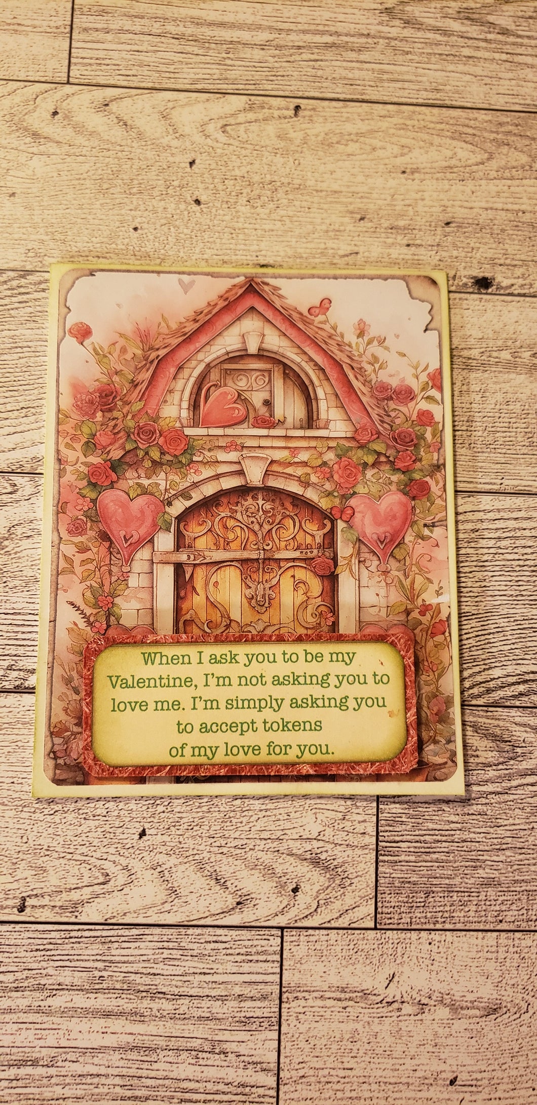 Valentine's Day Card Digital Art Handmade Papers