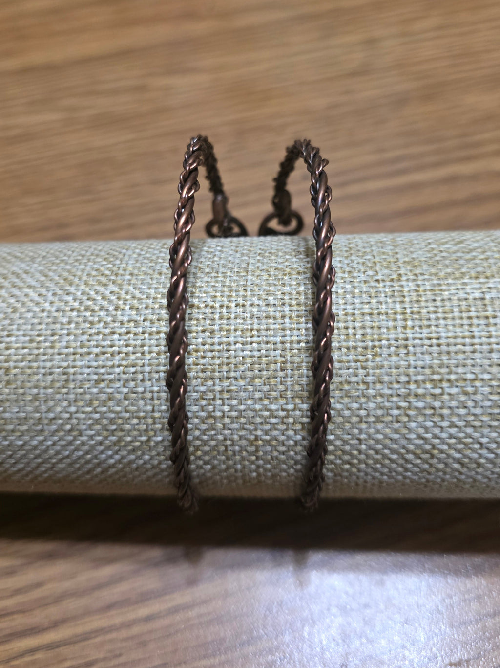 Compound Twist Copper Bracelet with Ferral Clasp