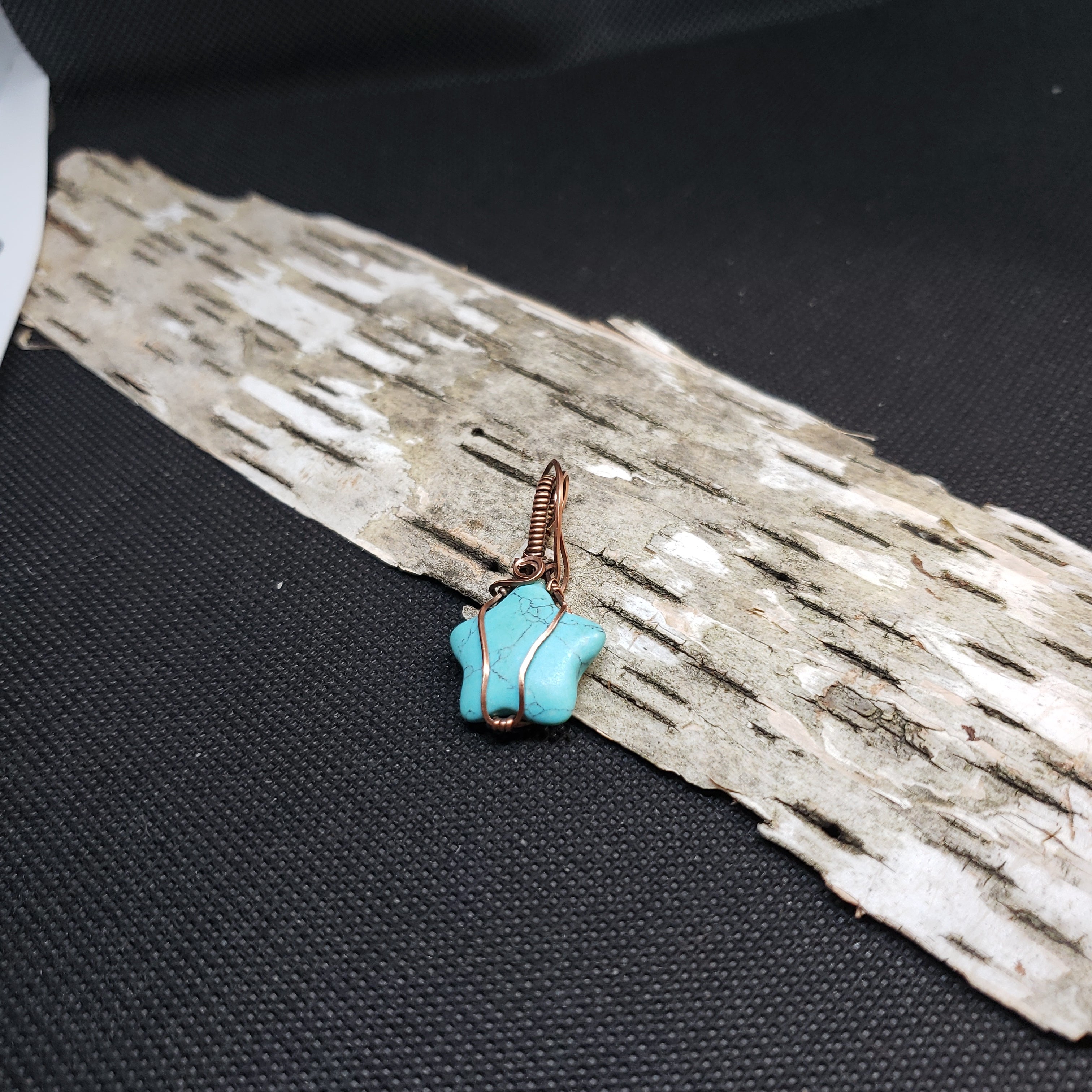 Copper Pendant Wrap Adventurine Star