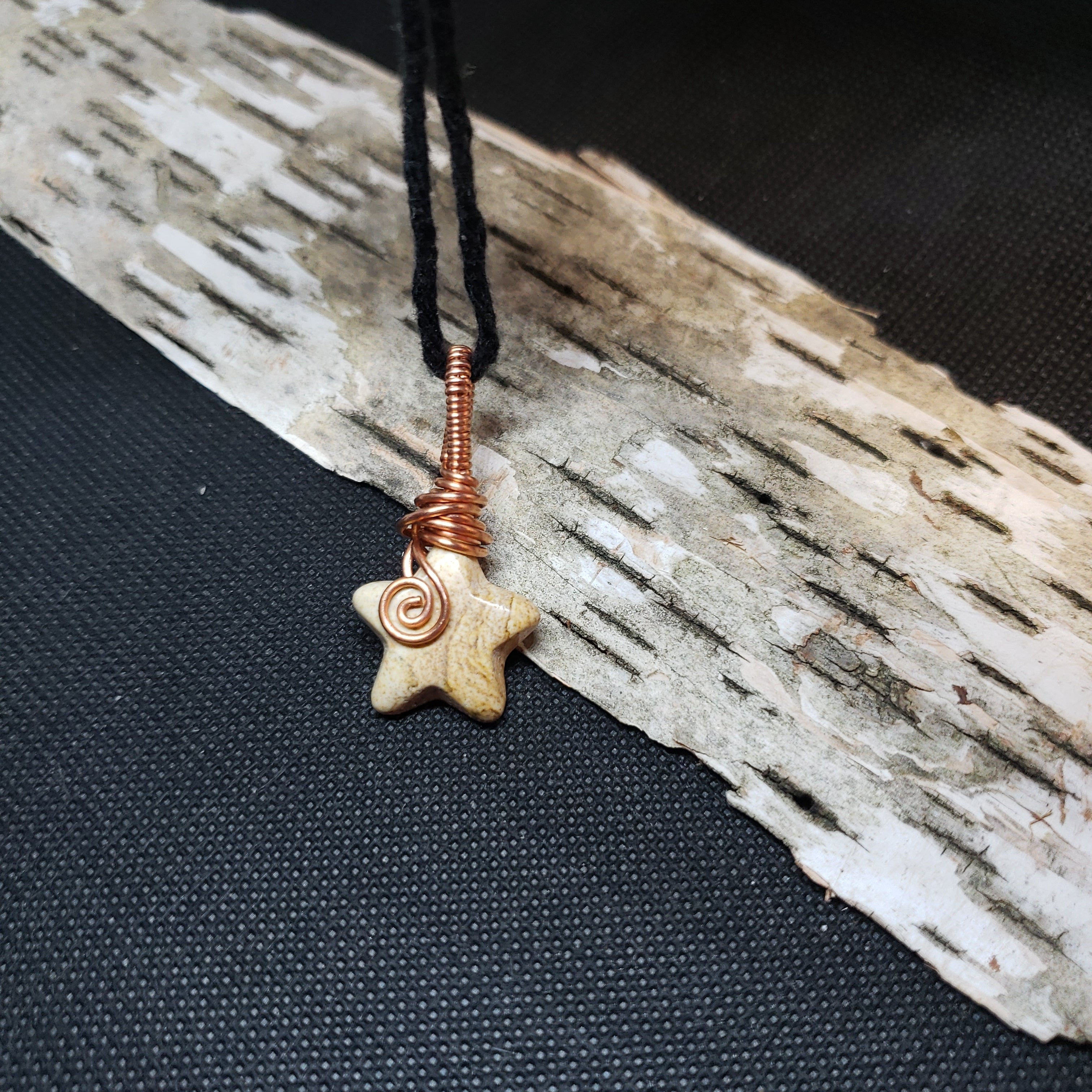 Copper Pendant Wrap Adventurine Star