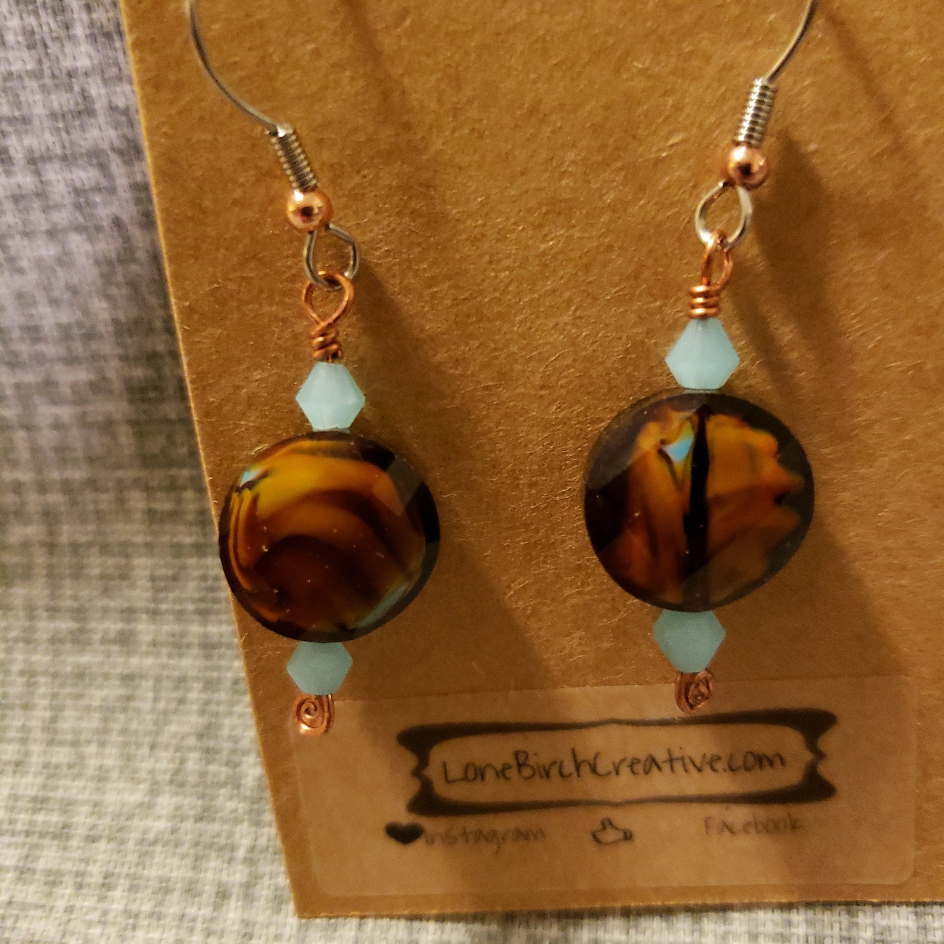 Rose Cut Crystal Coin Earrings