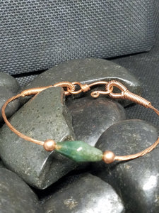 Reclaimed Copper Cable Bracelet with Accent Bead