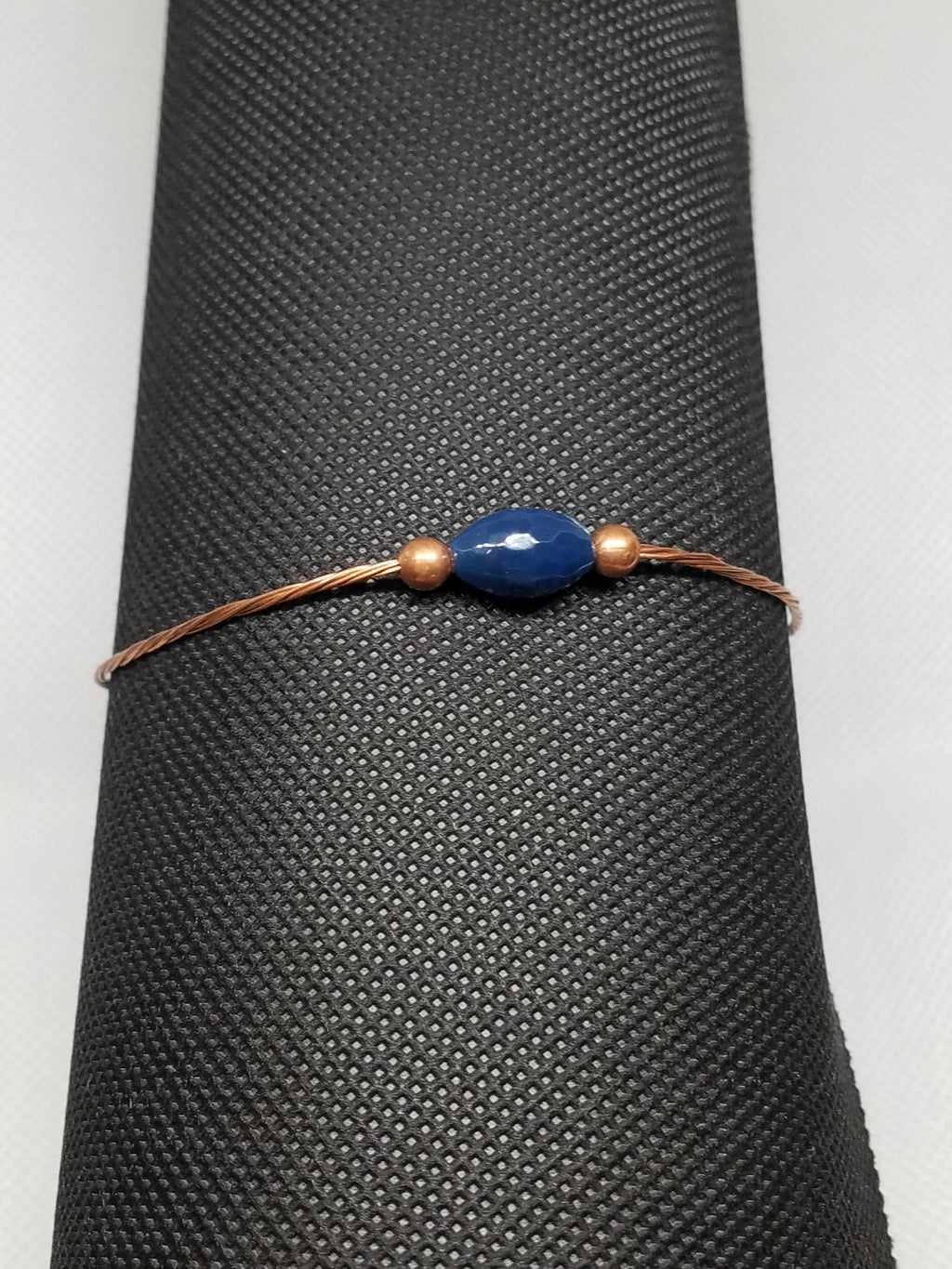 Reclaimed Copper Cable Bracelet with Accent Bead