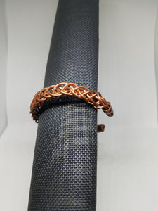 Unisex Copper Box Braid Cuff bracelet