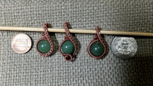 Load image into Gallery viewer, Pendant Copper Wirewoven Green Adventurine Bead