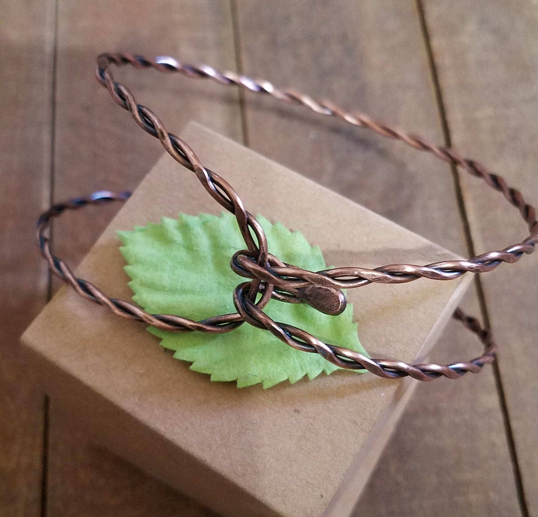 Double Twist bracelet with self clasp