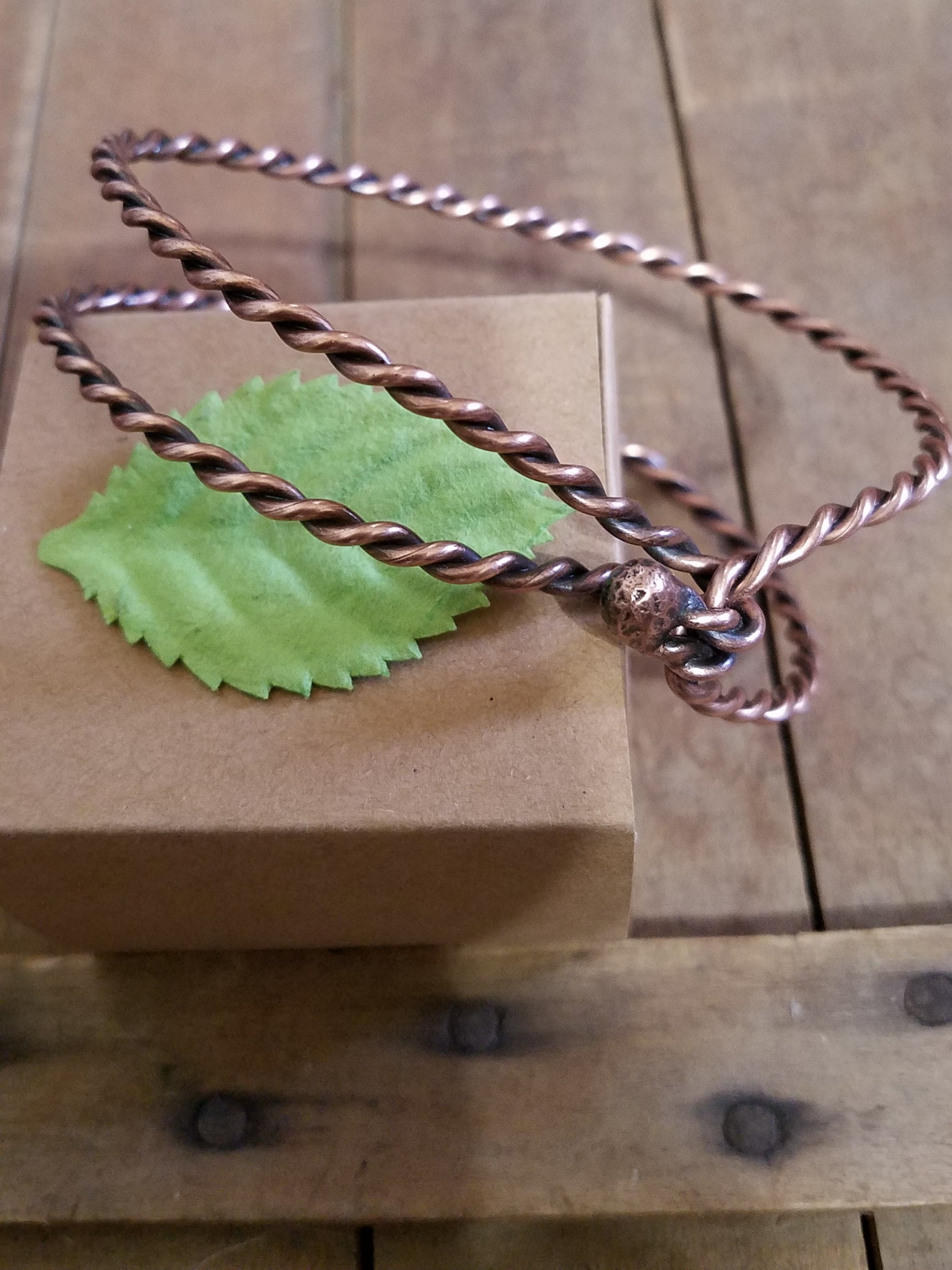 Double Twist bracelet with self clasp