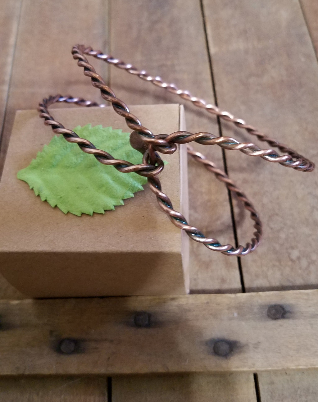 Double Twist bracelet with self clasp