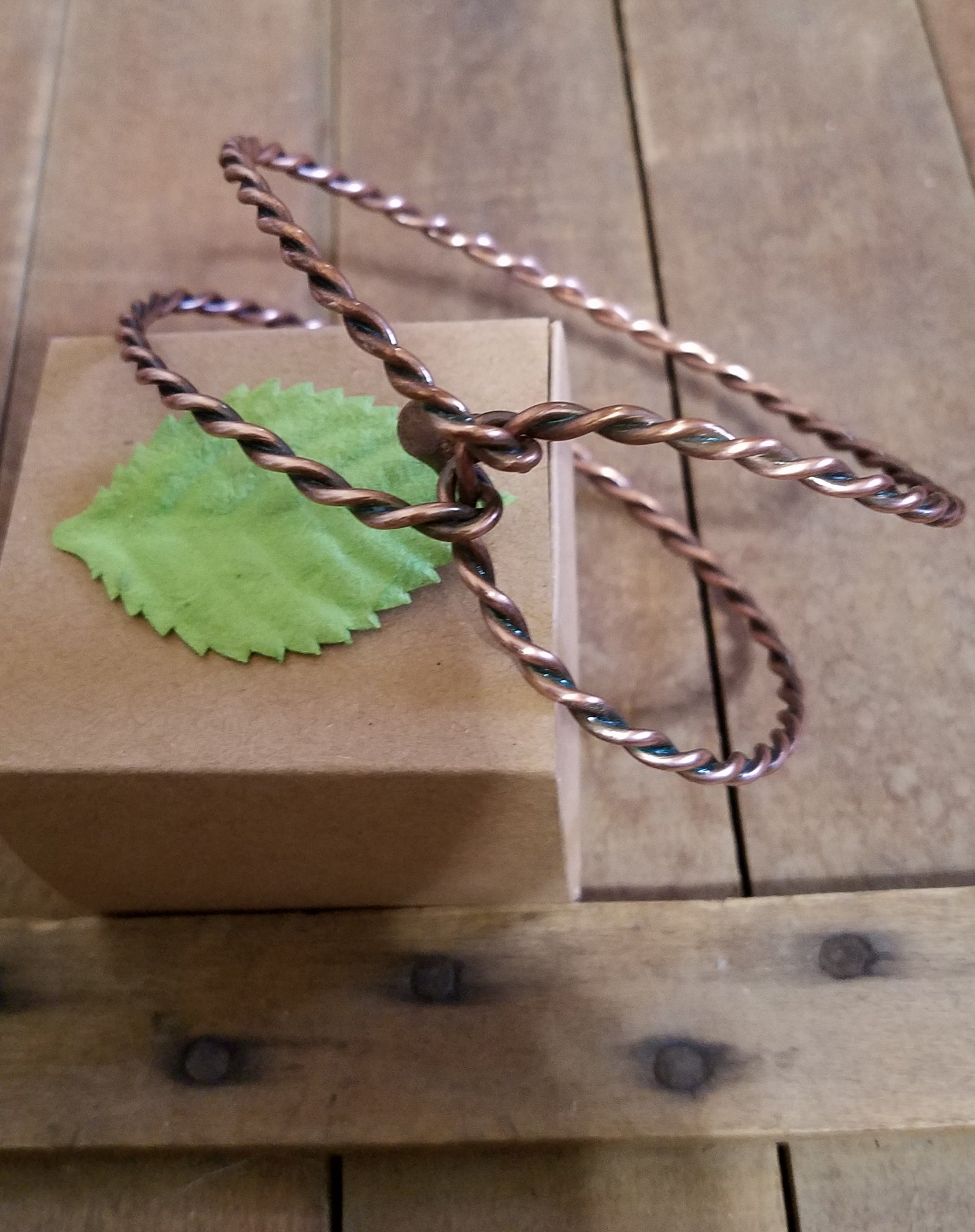 Double Twist bracelet with self clasp