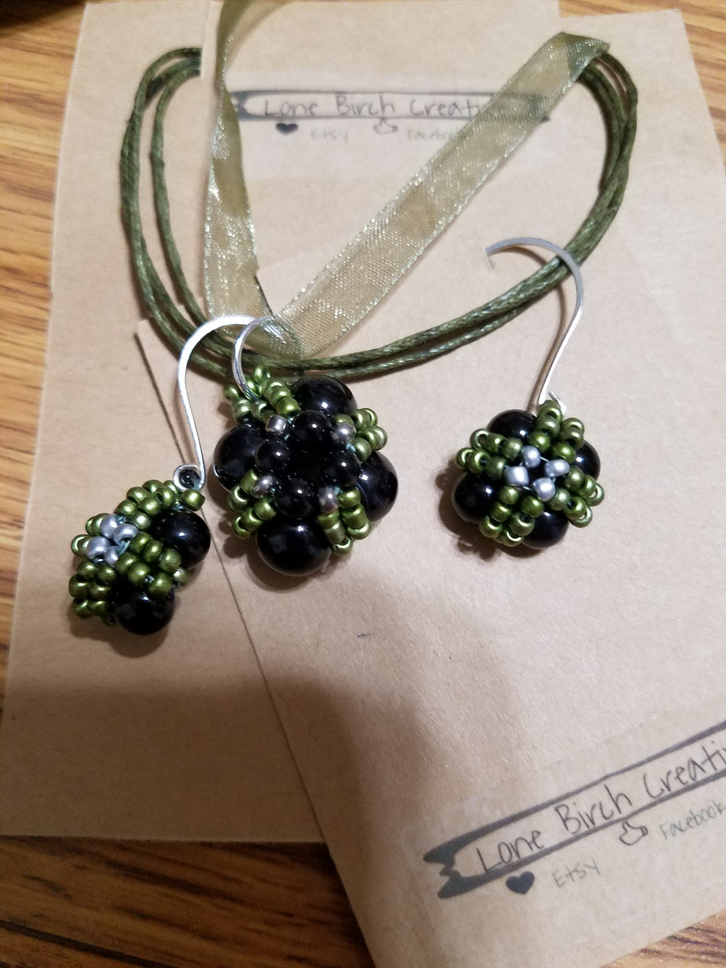 Onyx beaded bead set