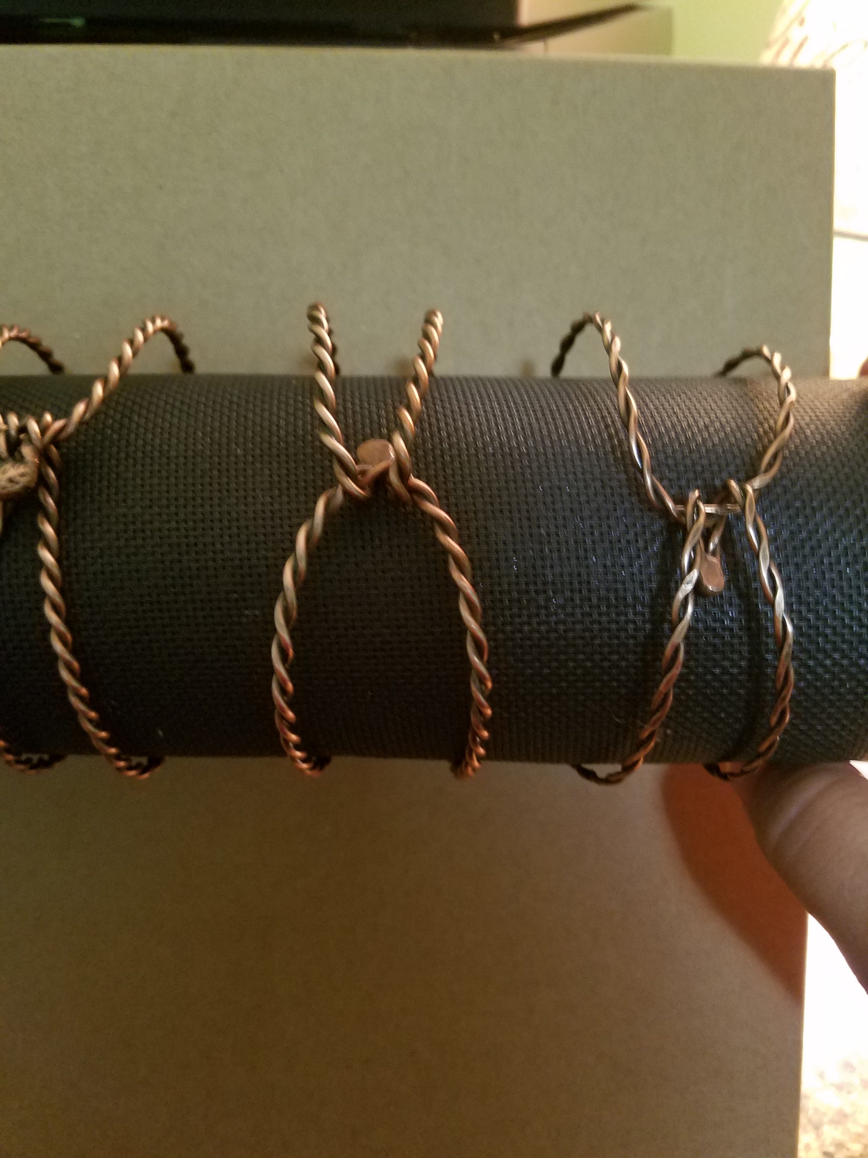 Double Twist bracelet with self clasp