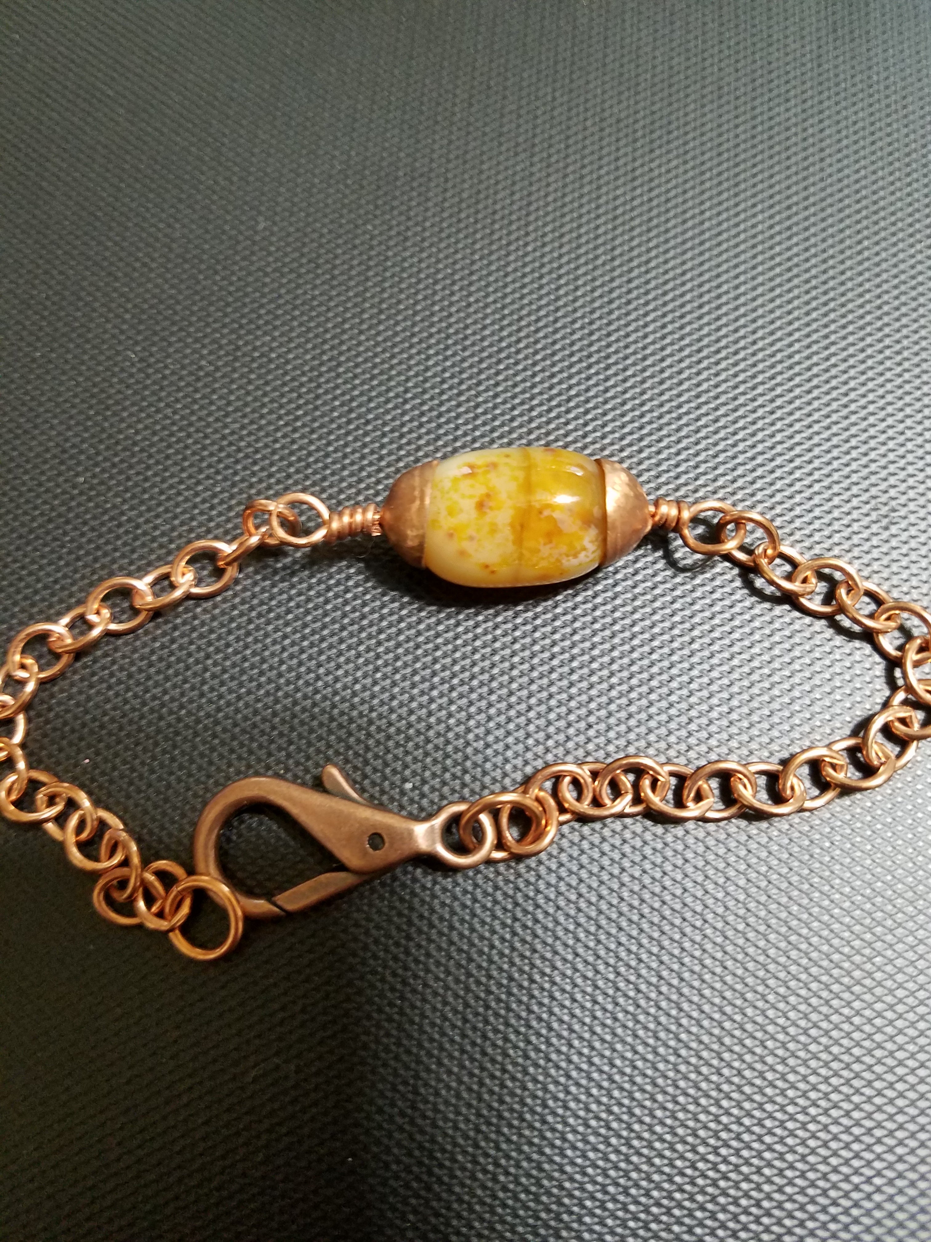 Agate bead bracelet