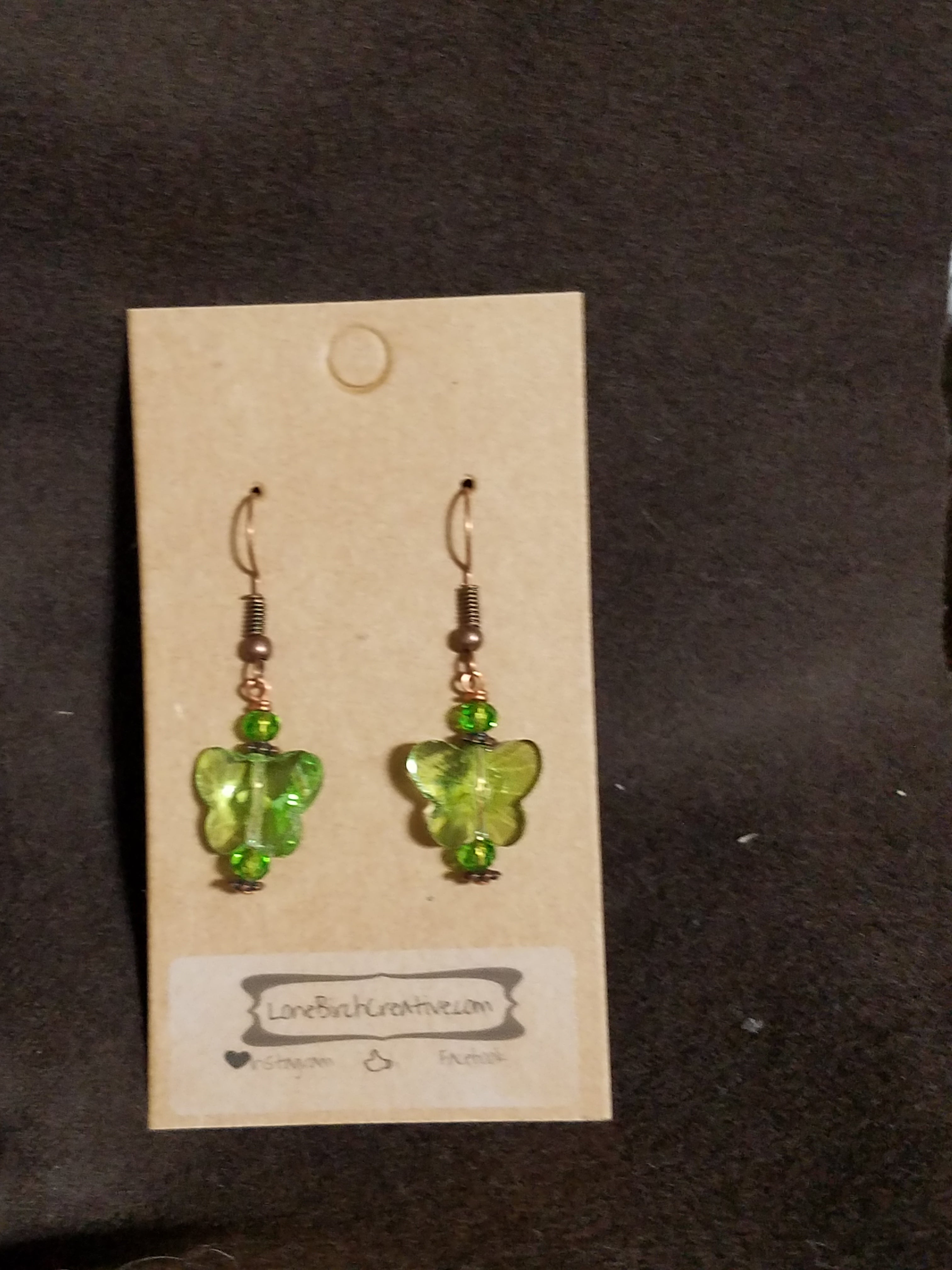 Butterfly crystal earring